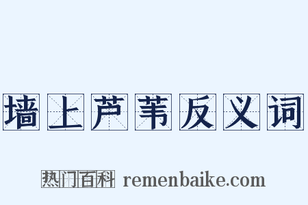 墙上芦苇反义词是什么意思的图片
